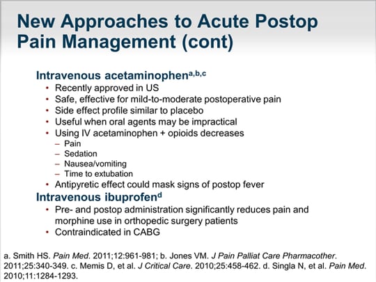 Advances In Postoperative Pain Management: Novel Approaches To Optimum ...