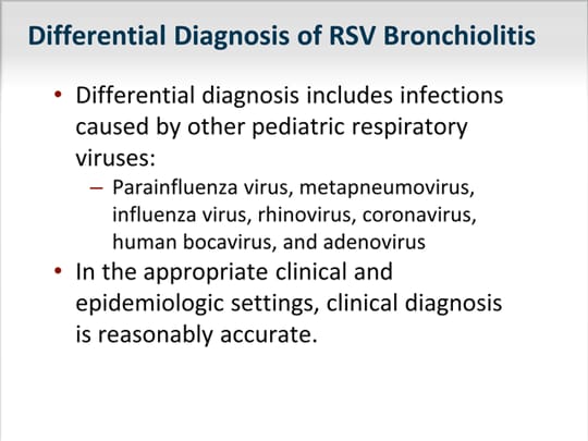 Rsv Bronchiolitis Prevention Identification And Management Transcript