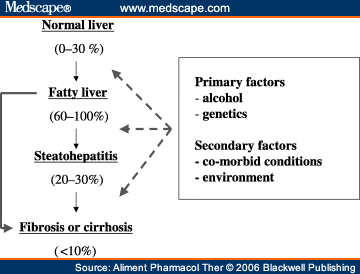 Progression of alcoholic liver