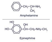Amphetamine and epinephrine. 