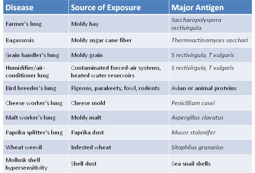 Types Of Occupational Lung Disease