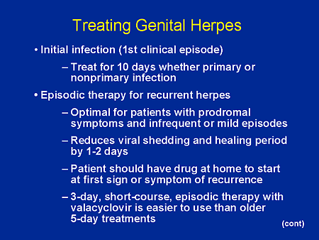 treating genital herpes