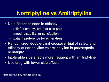 how does amitriptyline reduce neuropathic pain
