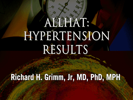 Allhat study slides to dvd Allhat study slides to dvd