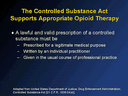 Controlled Substance Act