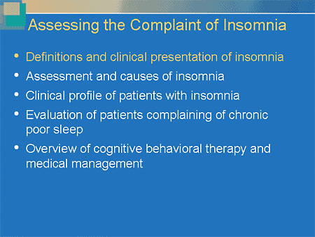Insomnia Definition