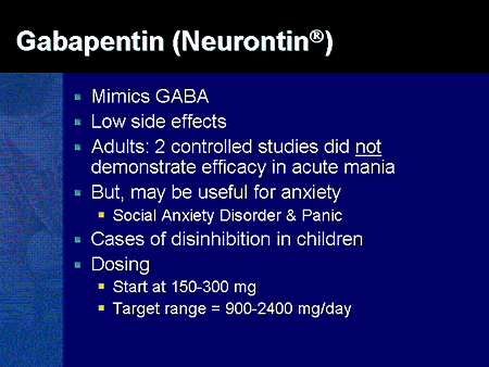 Gabapentin Side Effects