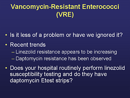 Vancomycin Resistant Enterococcus. Vancomycin-Resistant