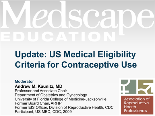 Update: US Medical Eligibility Criteria for Contraceptive Use (Transcript)