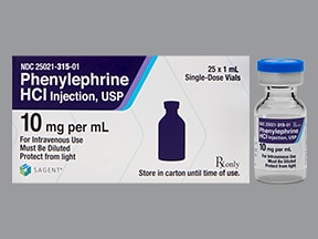 Biorphen, Vazculep (phenylephrine Iv) Dosing, Indications, Interactions 