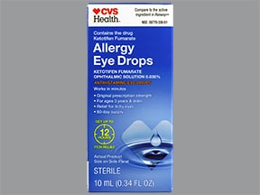 Zaditor, Alaway (ketotifen, ophthalmic) dosing, indications ...