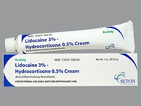 lidocaine-hydrocortisone topical 3-0.5 % cream.