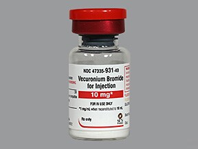 Norcuron (vecuronium) dosing, indications, interactions, adverse ...