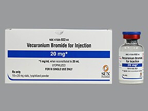 Norcuron (vecuronium) dosing, indications, interactions, adverse ...