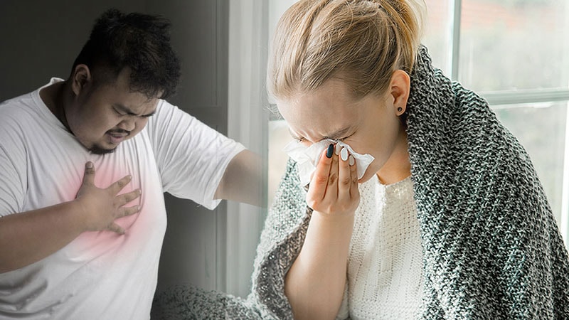 A diagnosis of the flu increases the risk of a heart attack by 6 times