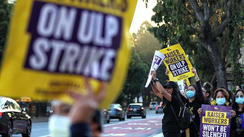 75,000 Health Workers Walk Off In Historic Labor Strike